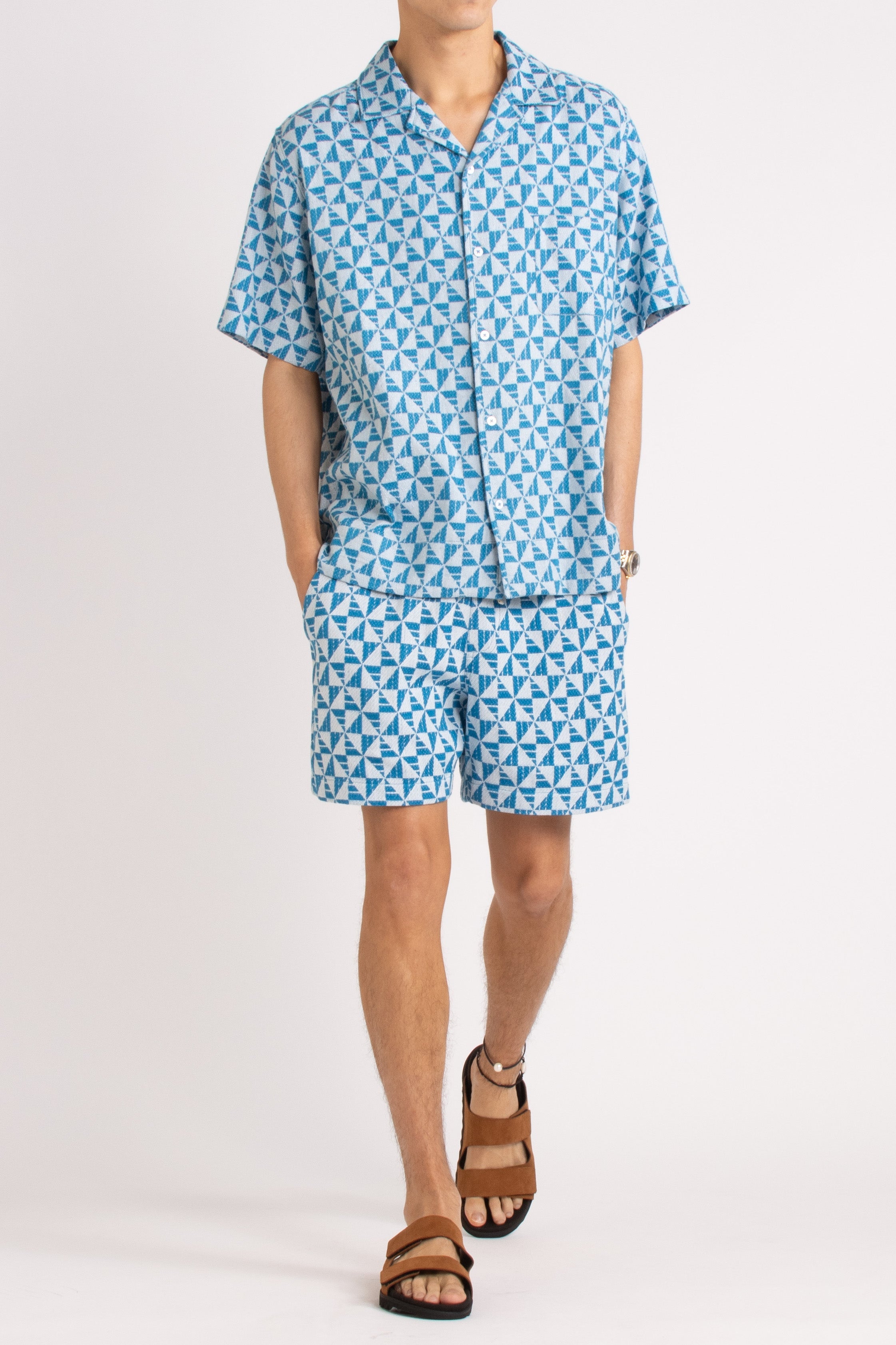 Ensemble - Panama Shirt, Panama Short & Jagger Slide