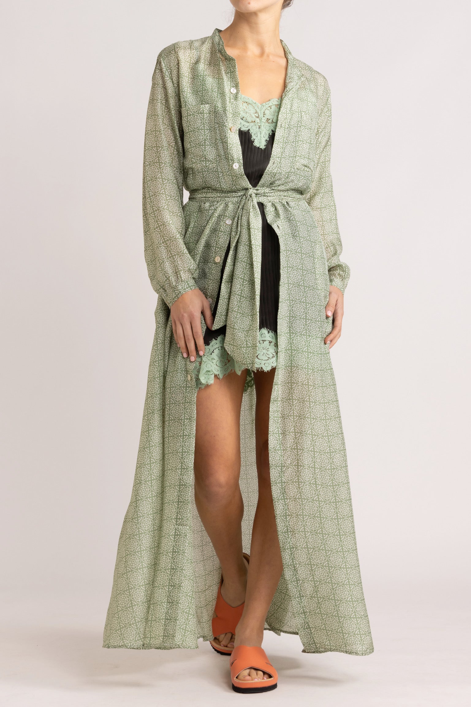 Ensemble - Angelique Shirt Dress, Nettie Slip & Hawn Slide