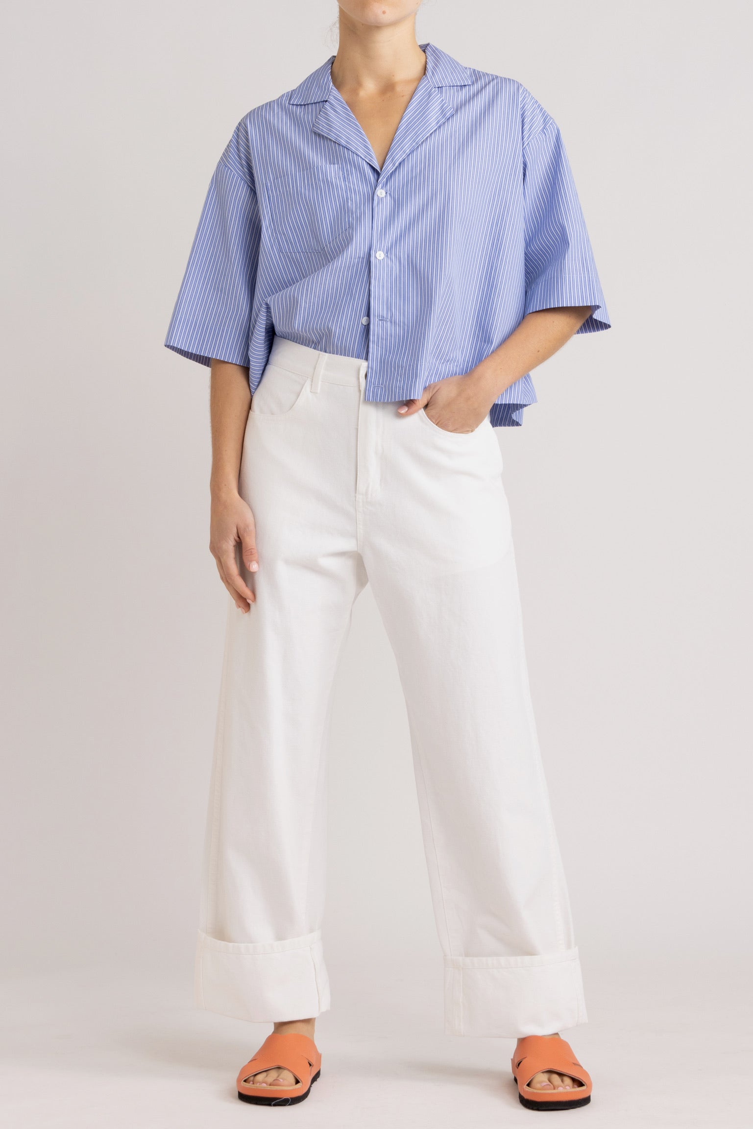 Ensemble - Jemima Crop Shirt, Cassidy Pant & Hawn Slide