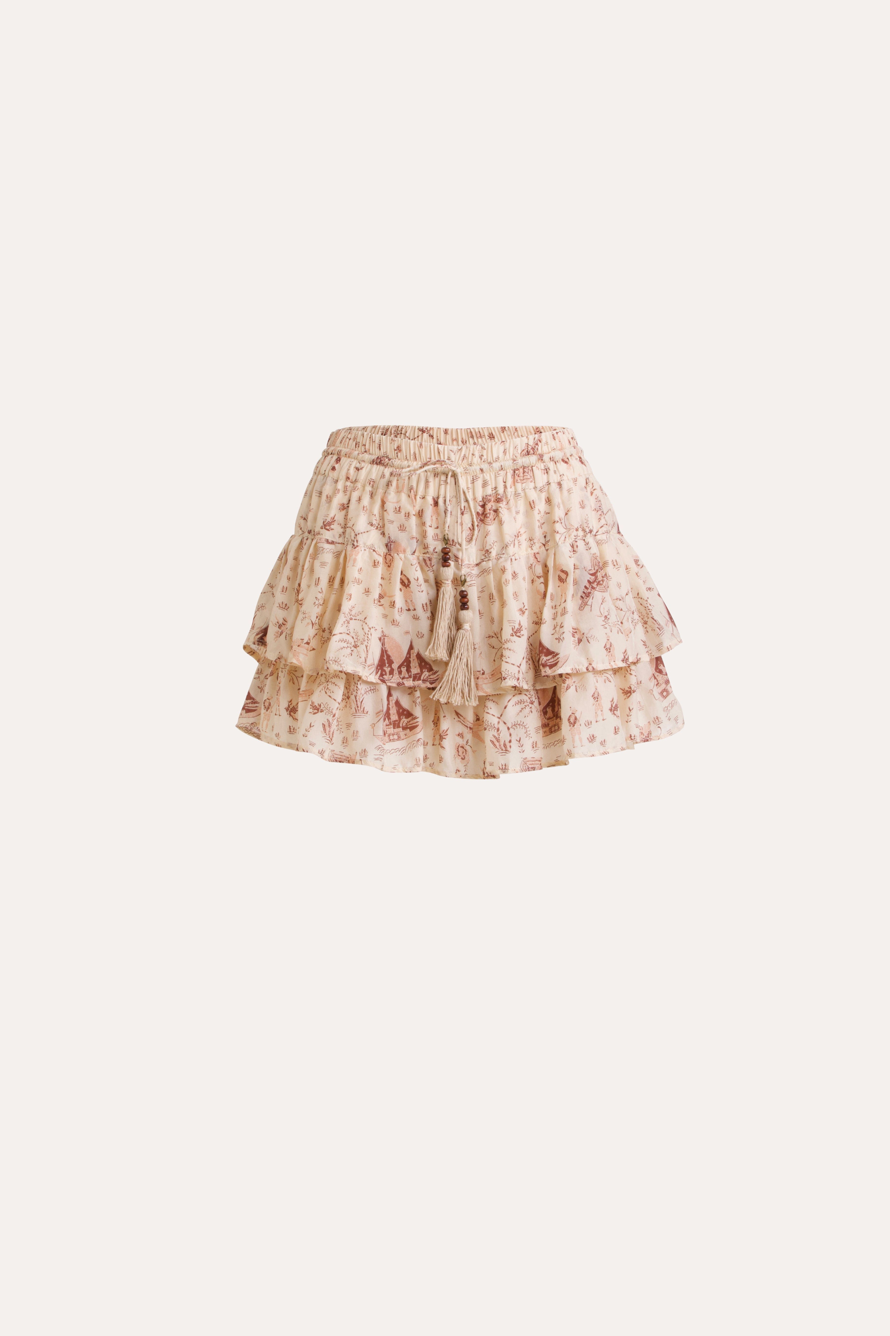 Sinclair Silk Habotai Frill Short