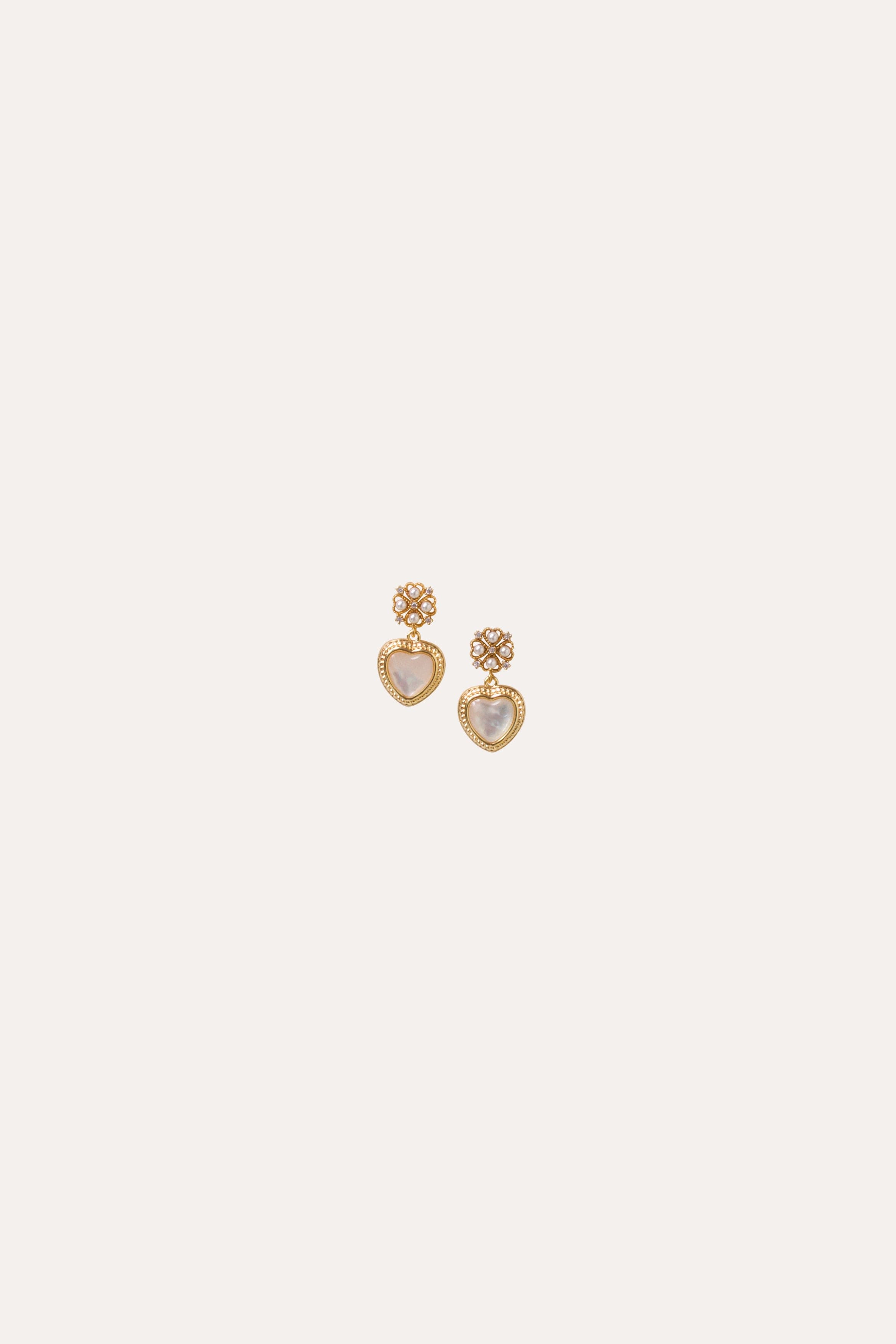 Gabbi Kelly Pearl Heart Earring