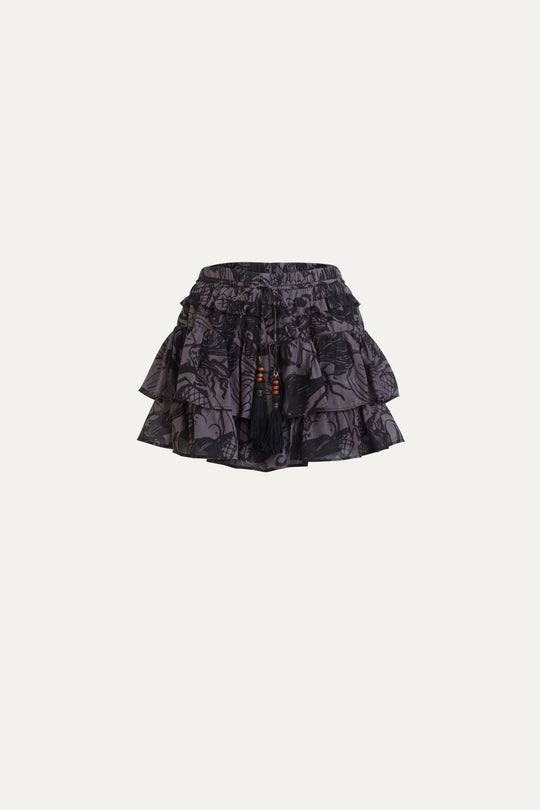 Flannel frill outlet skirt