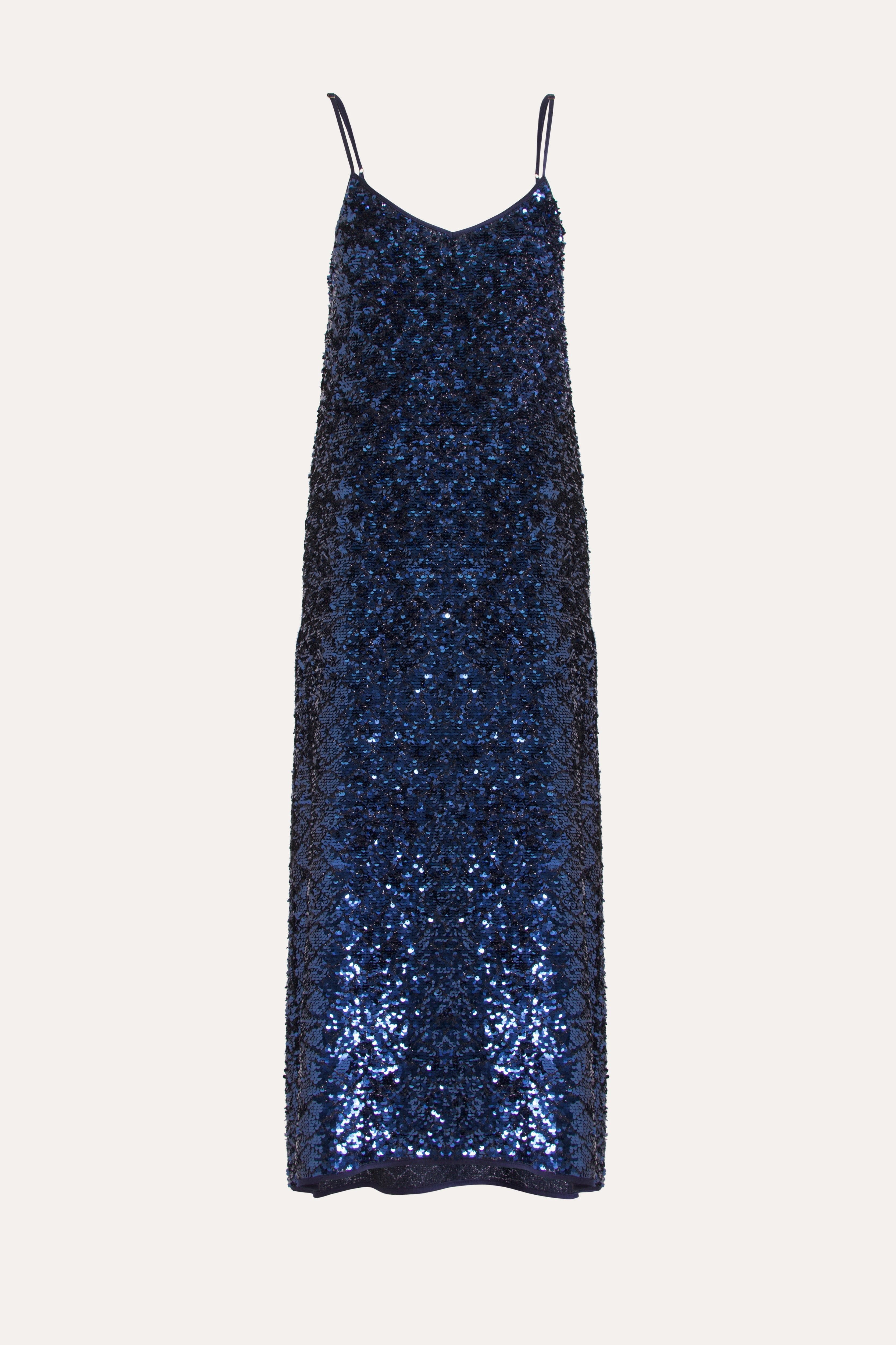 Meg Navy Sequin Cami Dress