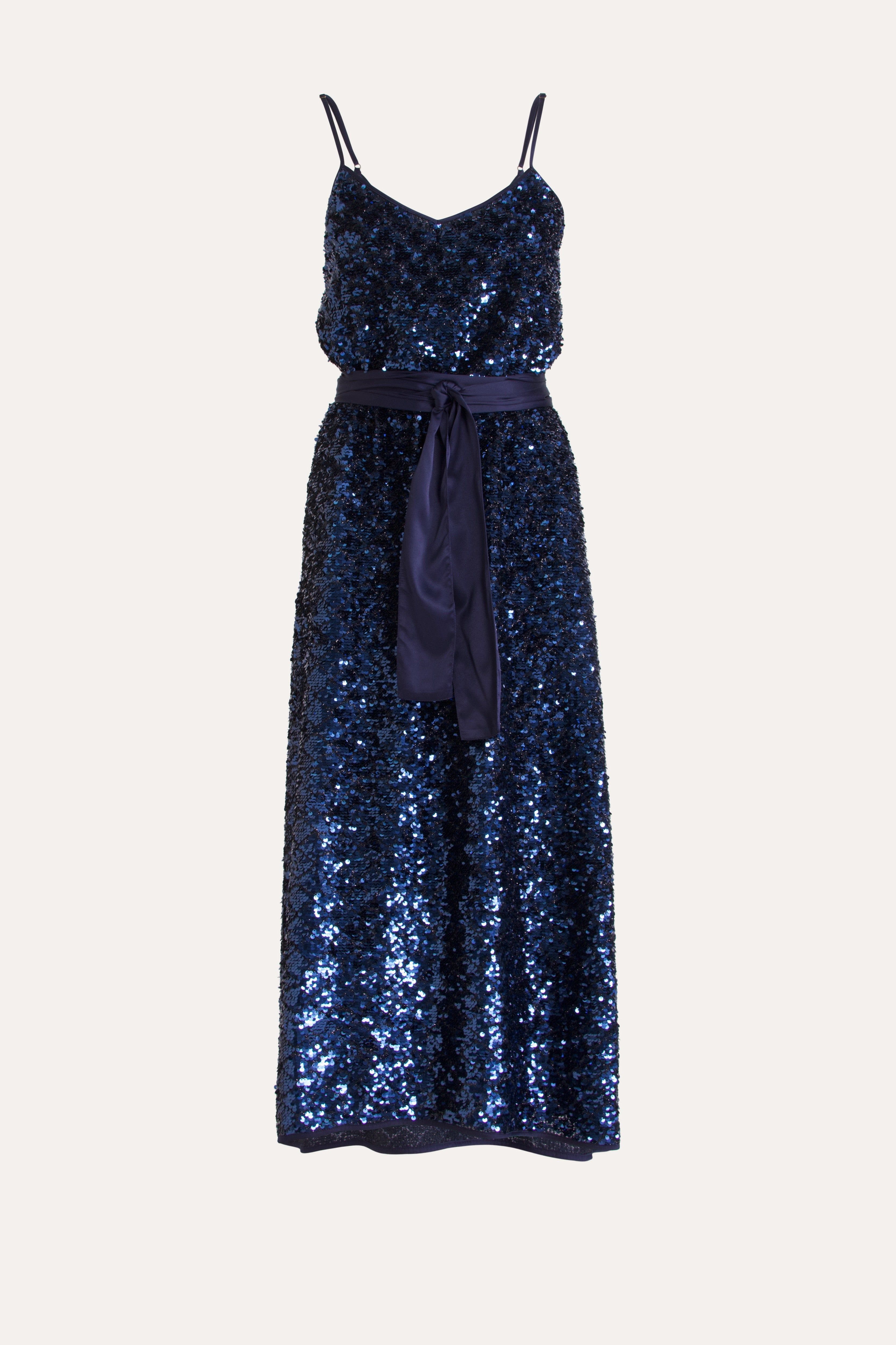 Meg Navy Sequin Cami Dress