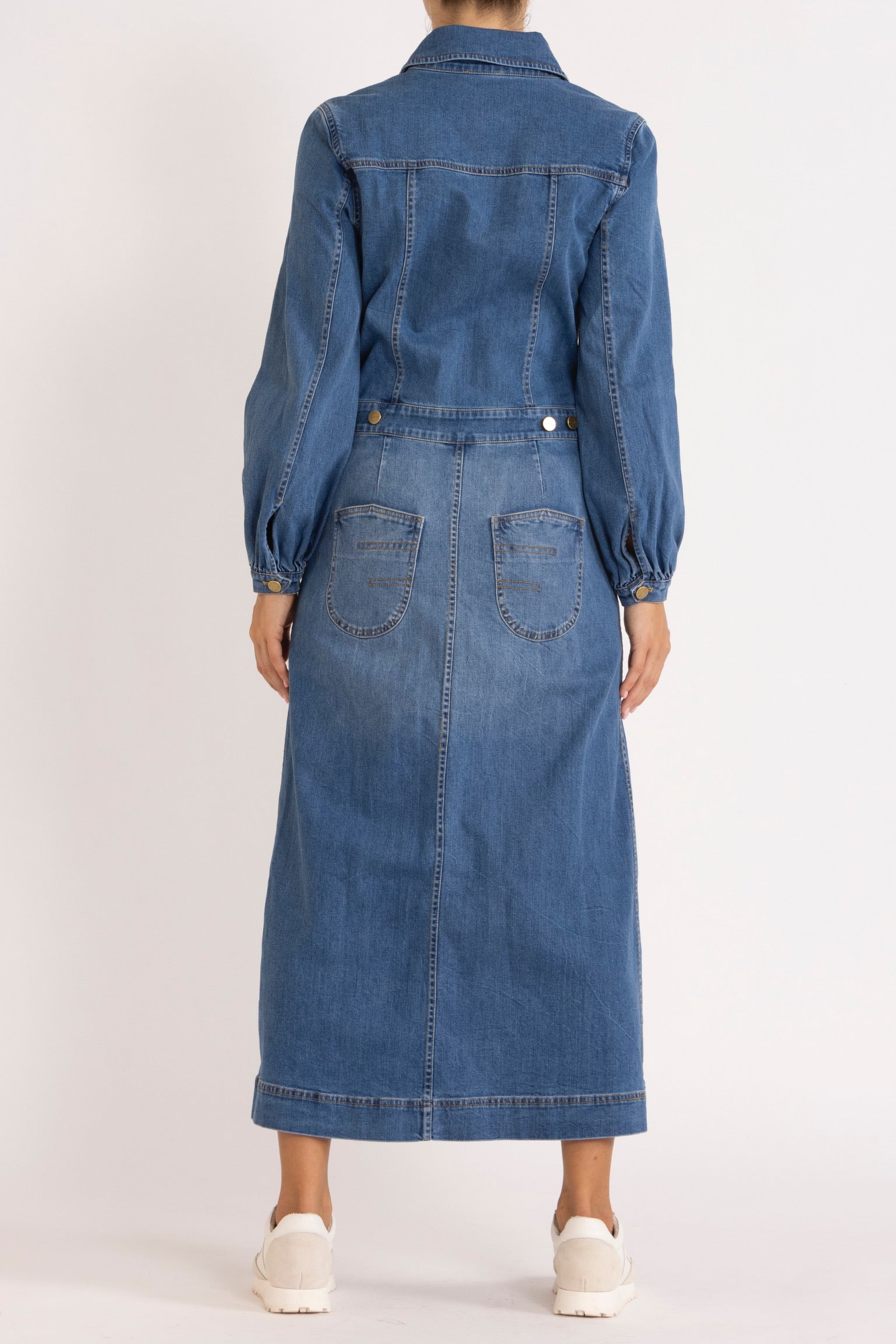 Raven Long Sleeve Denim Dress