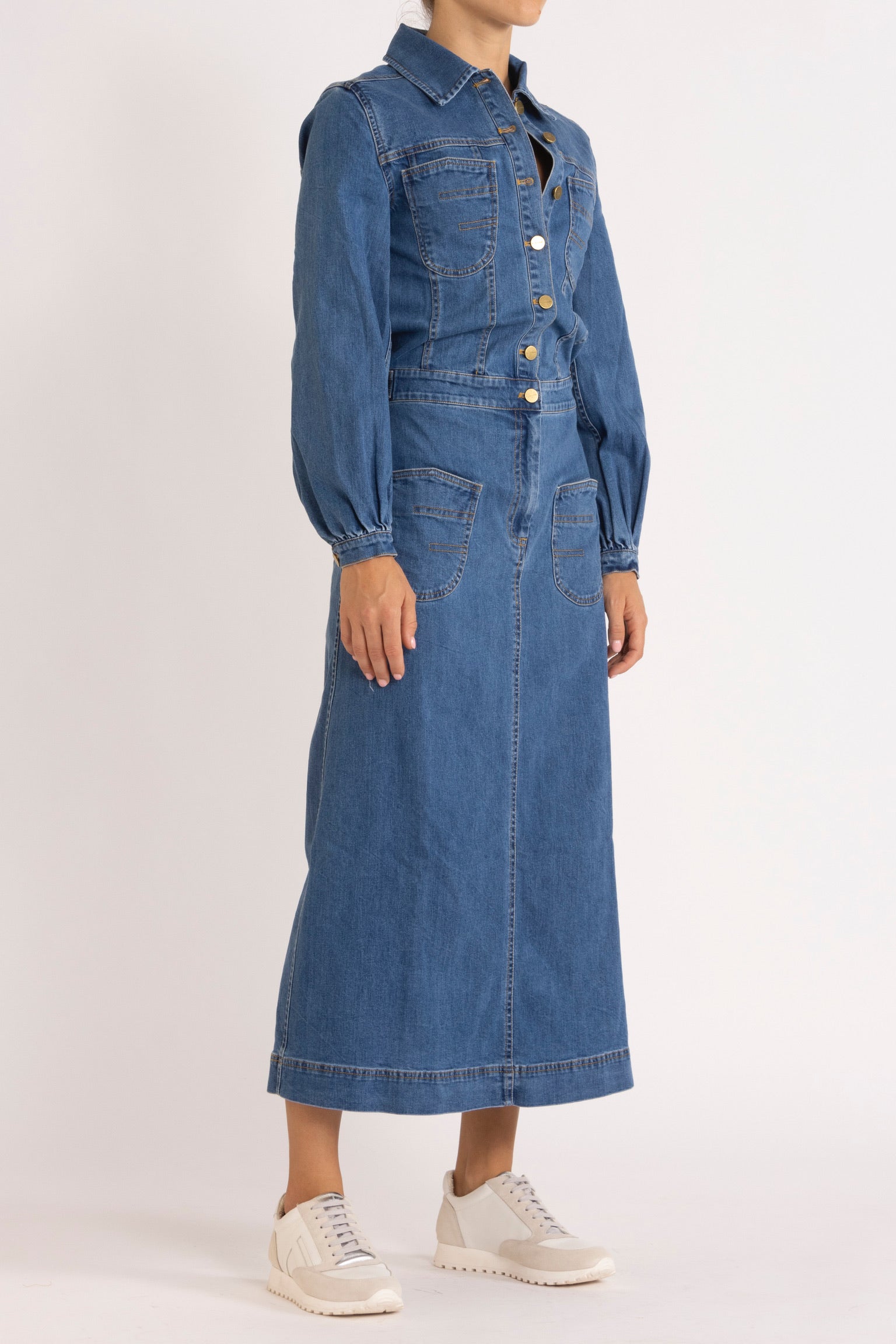 Raven Long Sleeve Denim Dress