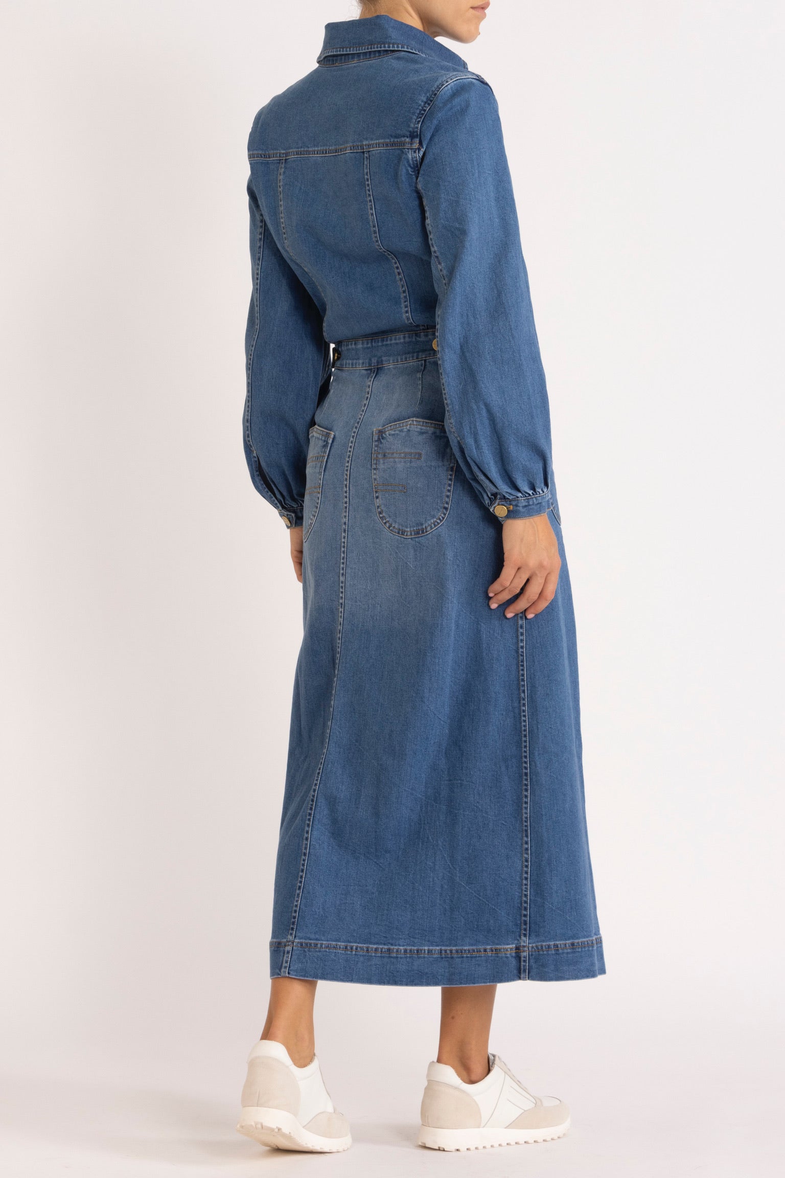 Raven Long Sleeve Denim Dress