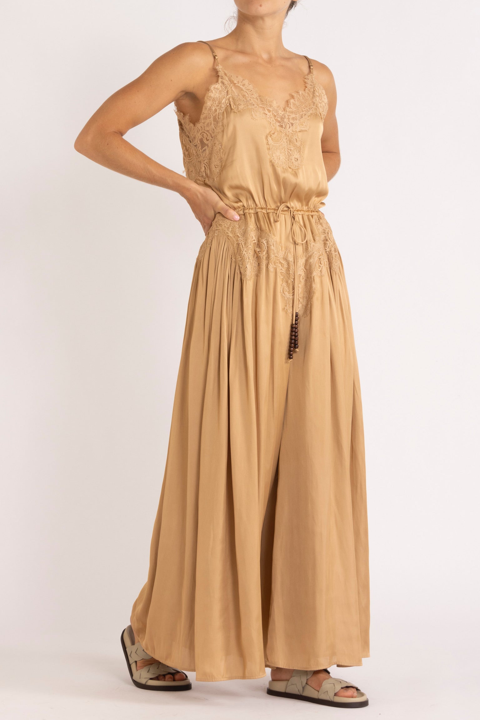 Mimi Jumpsuit with Lace Trim