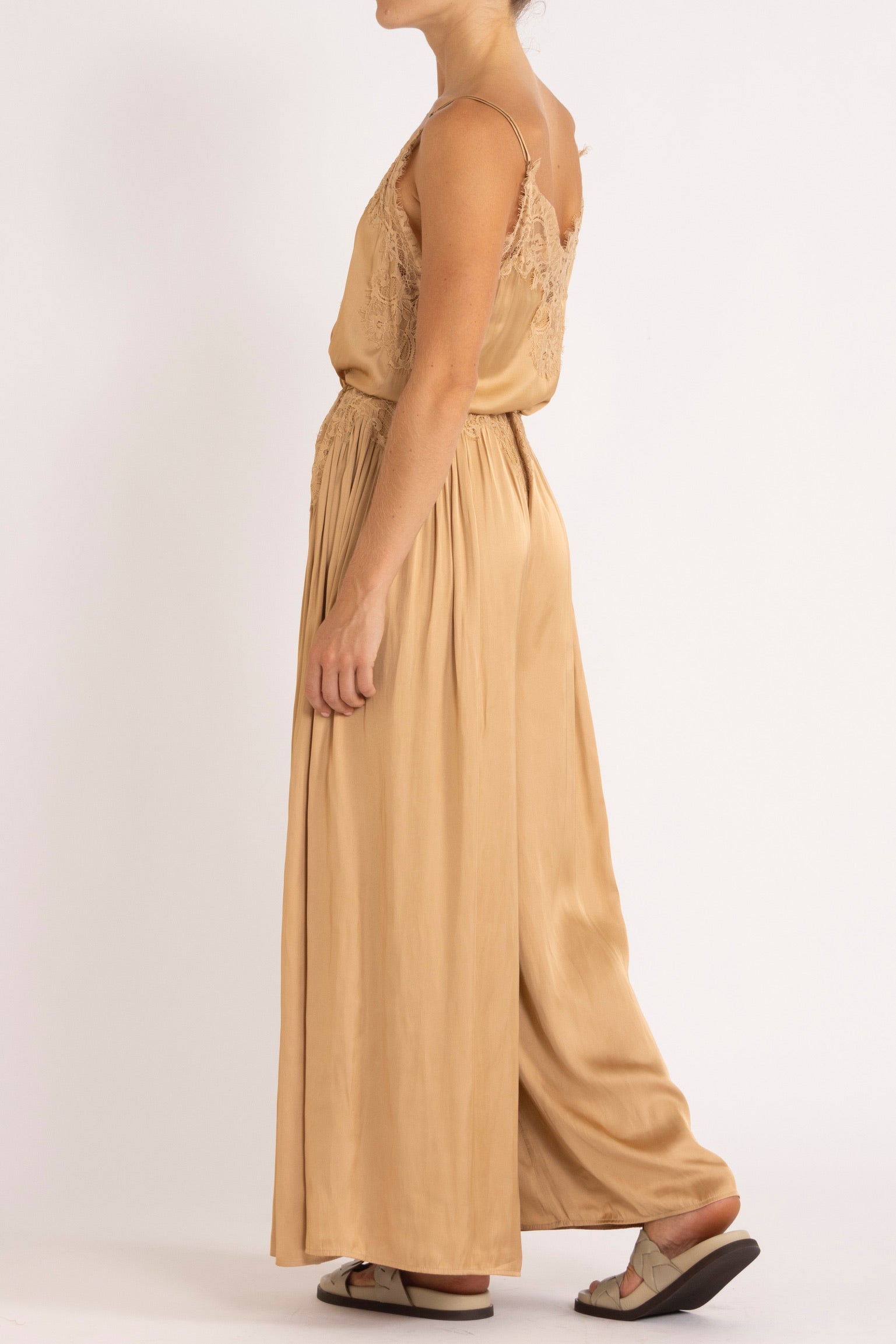 Mimi Jumpsuit with Lace Trim