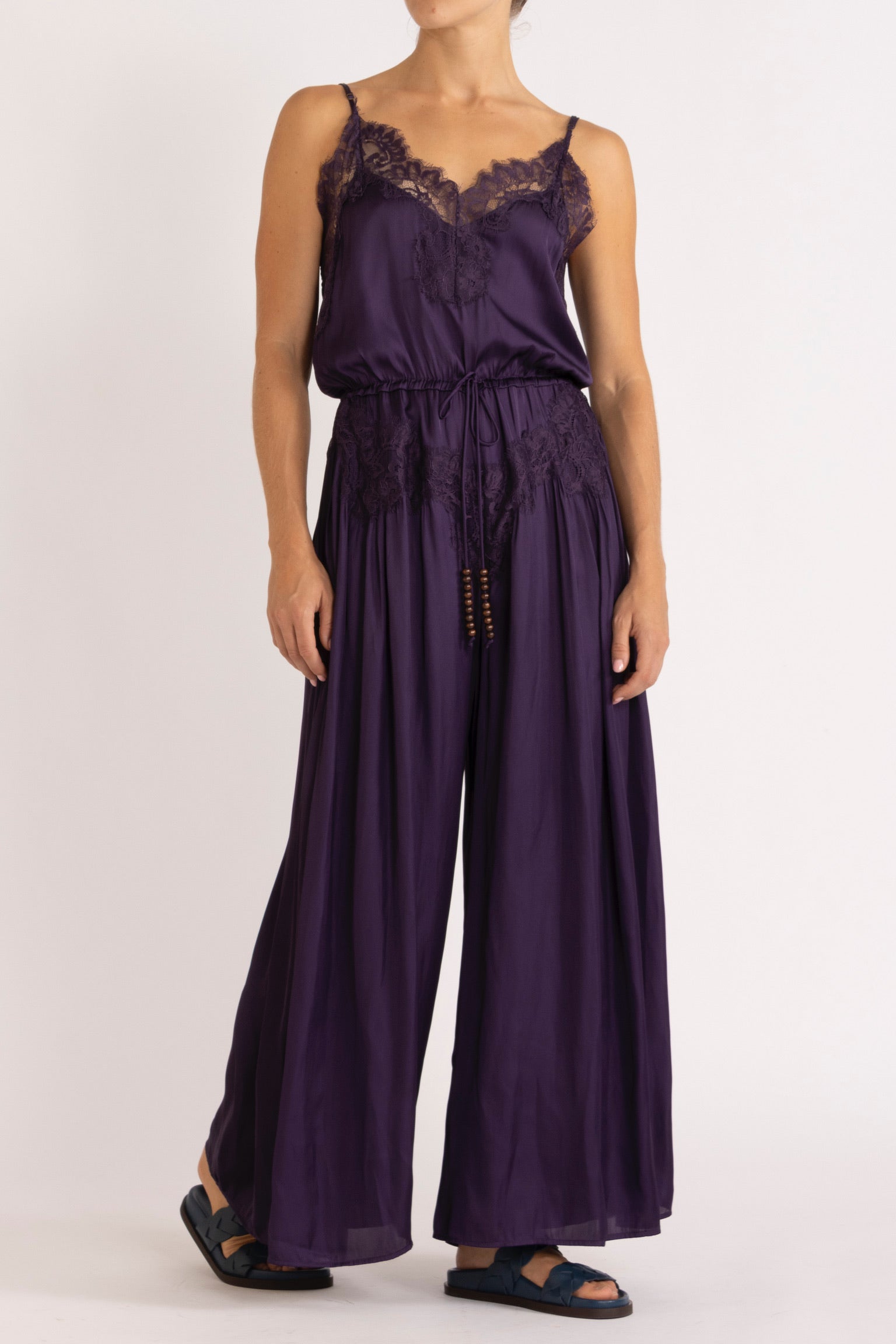 Mimi Jumpsuit with Lace Trim