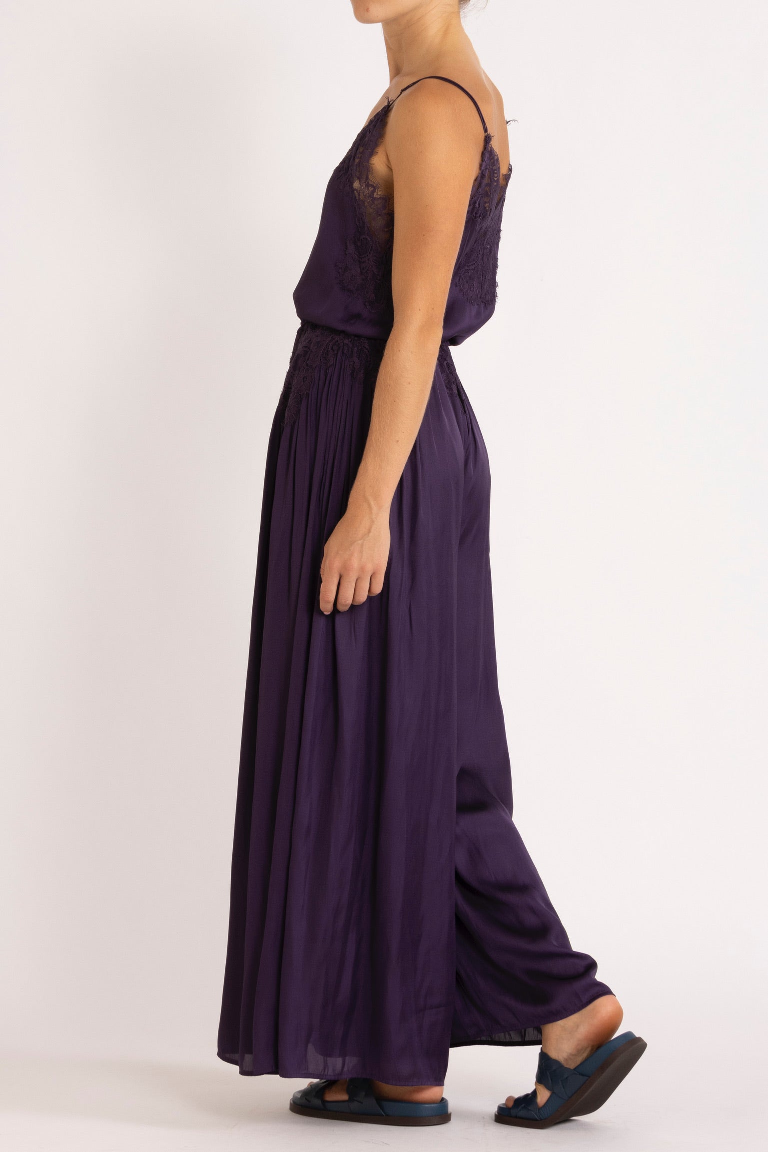 Mimi Jumpsuit with Lace Trim