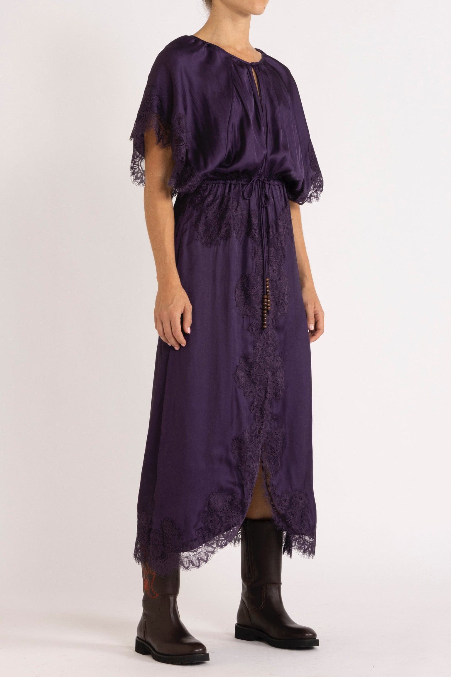 Mimi Dress with Lace Trim