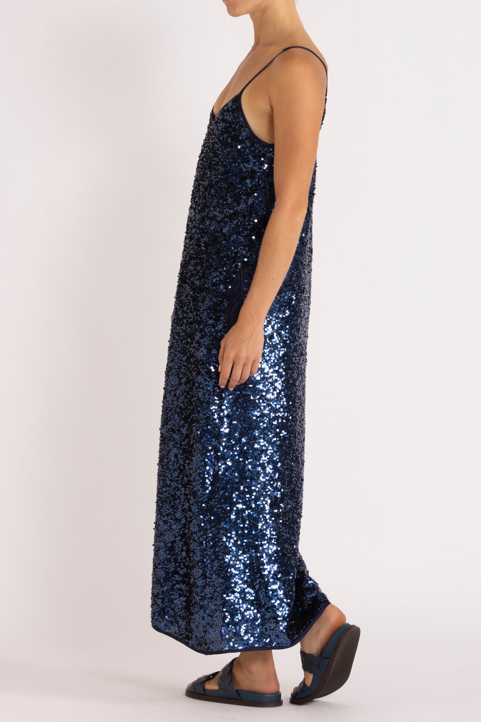 Meg Navy Sequin Cami Dress