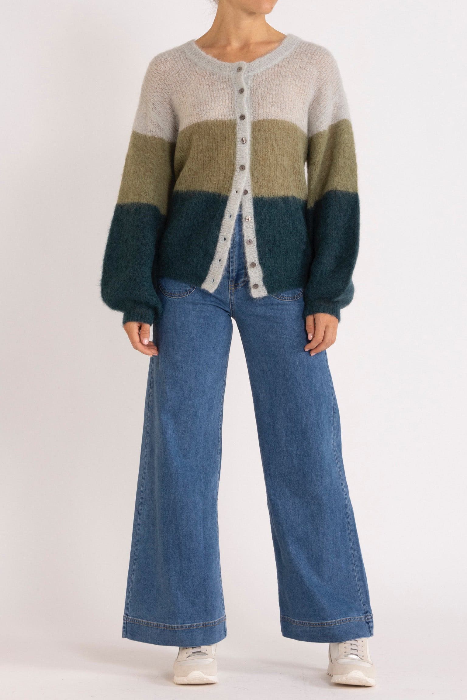 Inez Mohair-Wool Cardigan