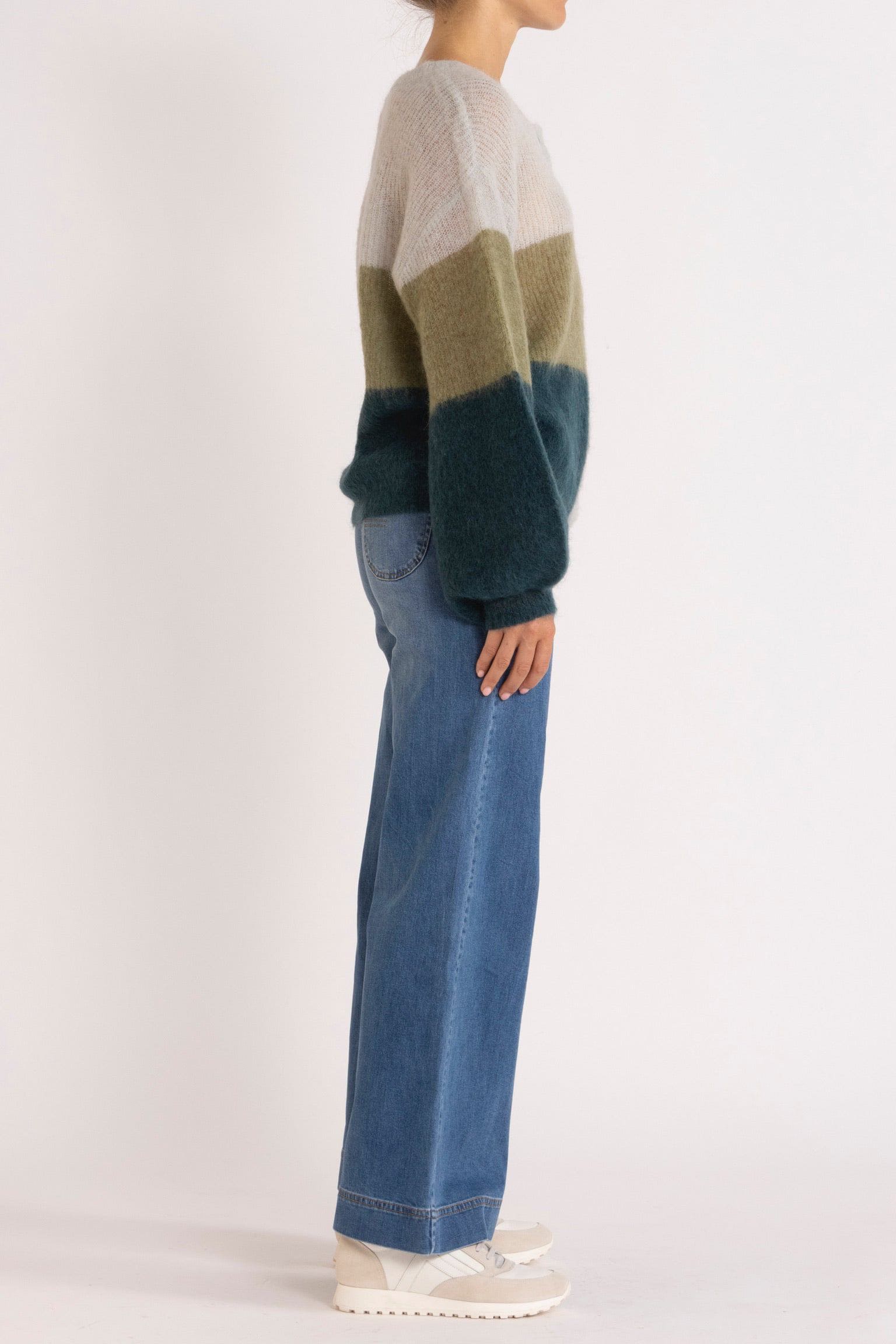 Inez Mohair-Wool Cardigan