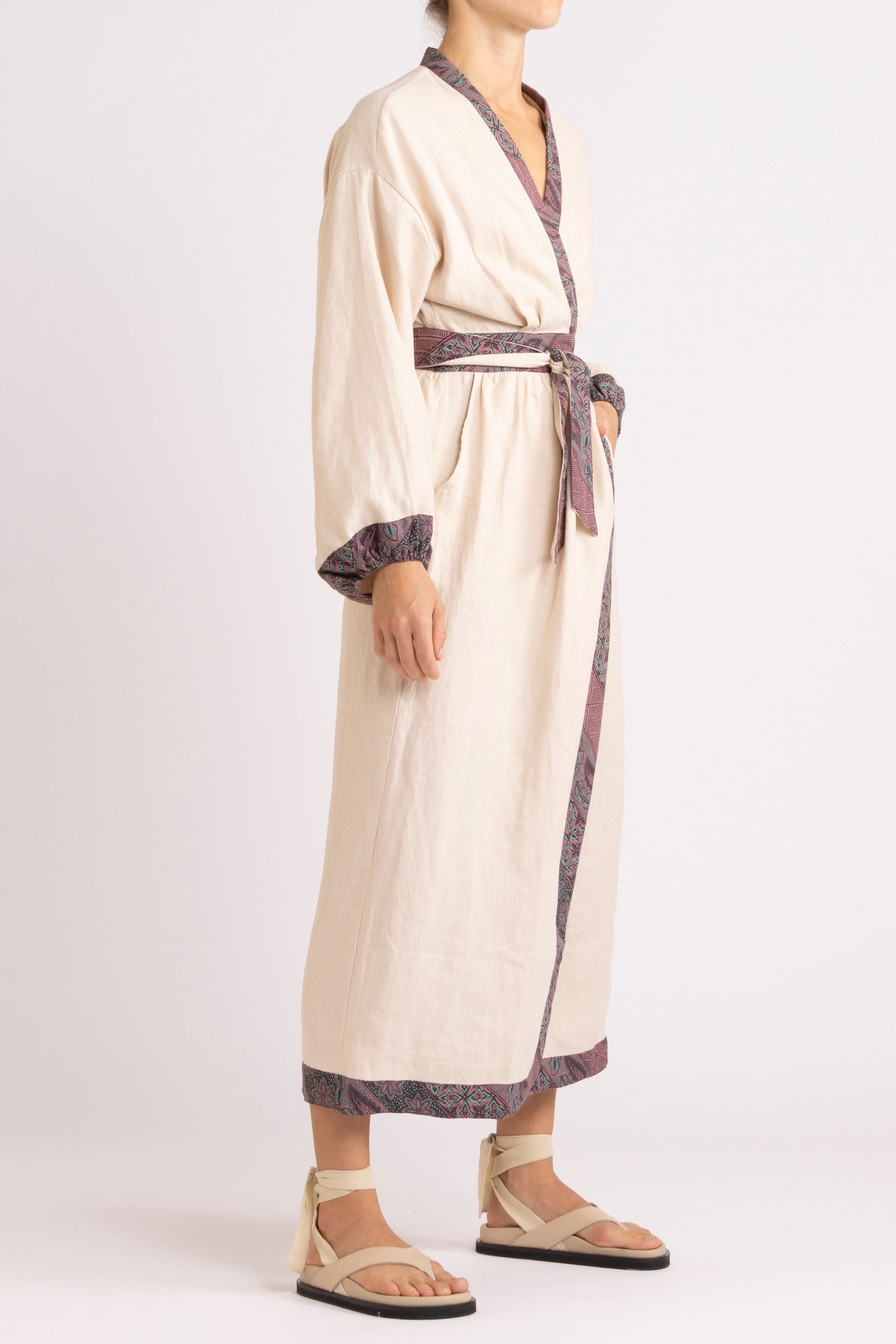 Noa Linen Wrap Dress