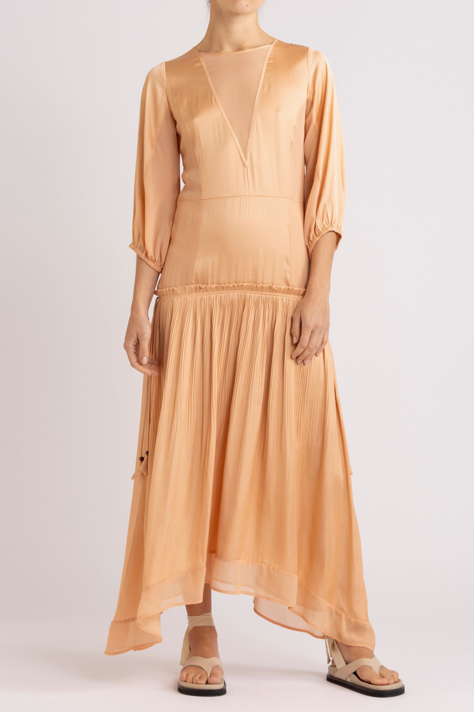 Paris Satin & Chiffon Dress