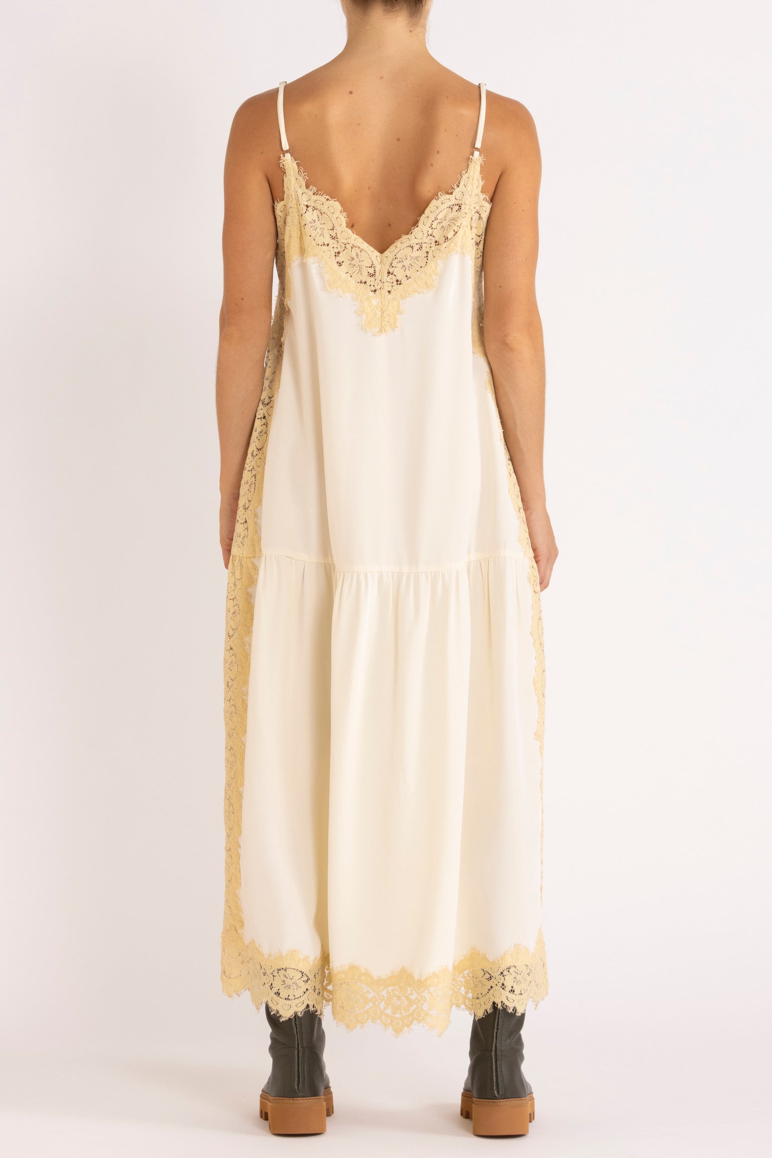 Nettie Silk & Lace Maxi Dress