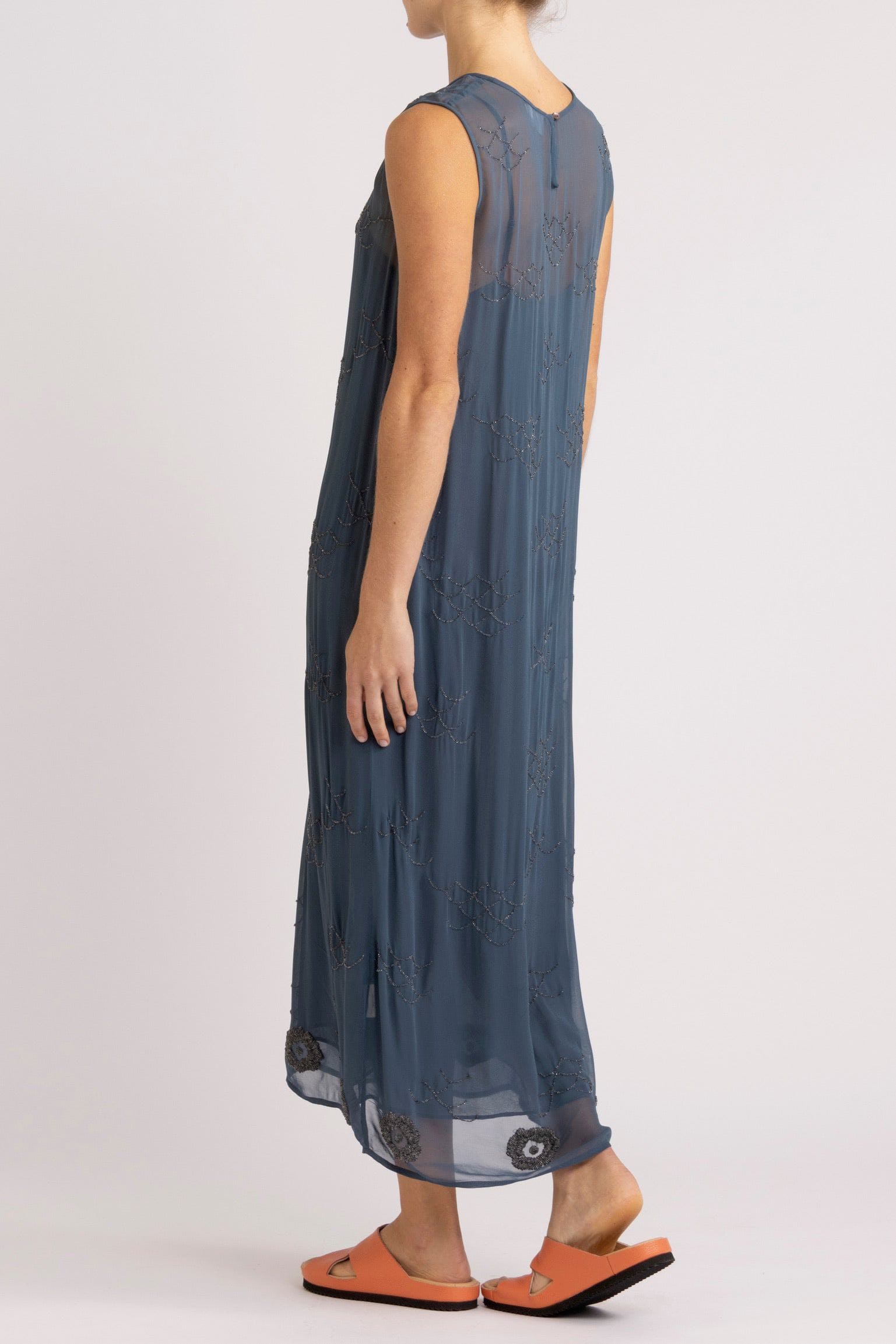 Darcy Beaded Chiffon Sleeveless Dress