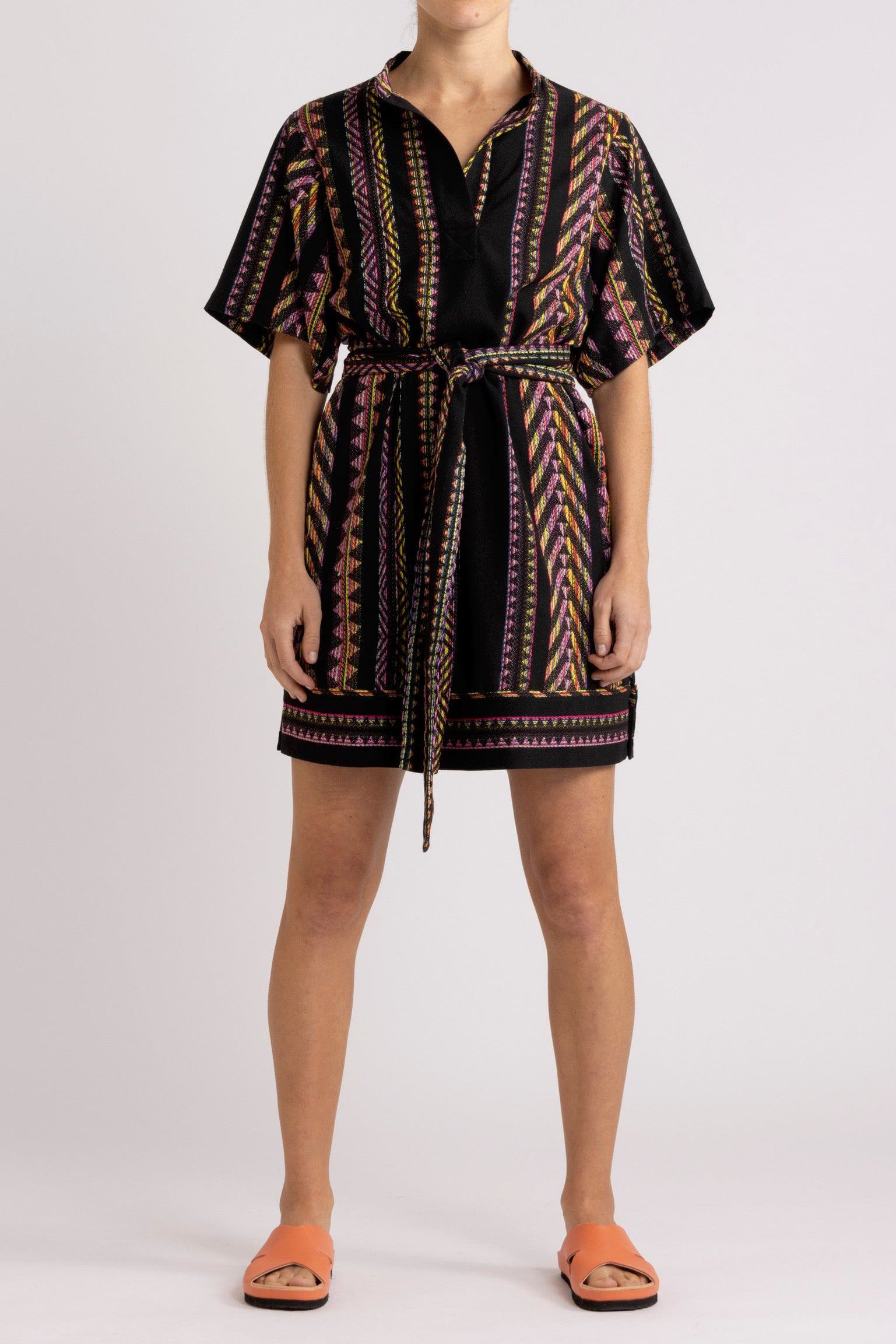 Bridie Kaleidoscope Stripe Short Dress