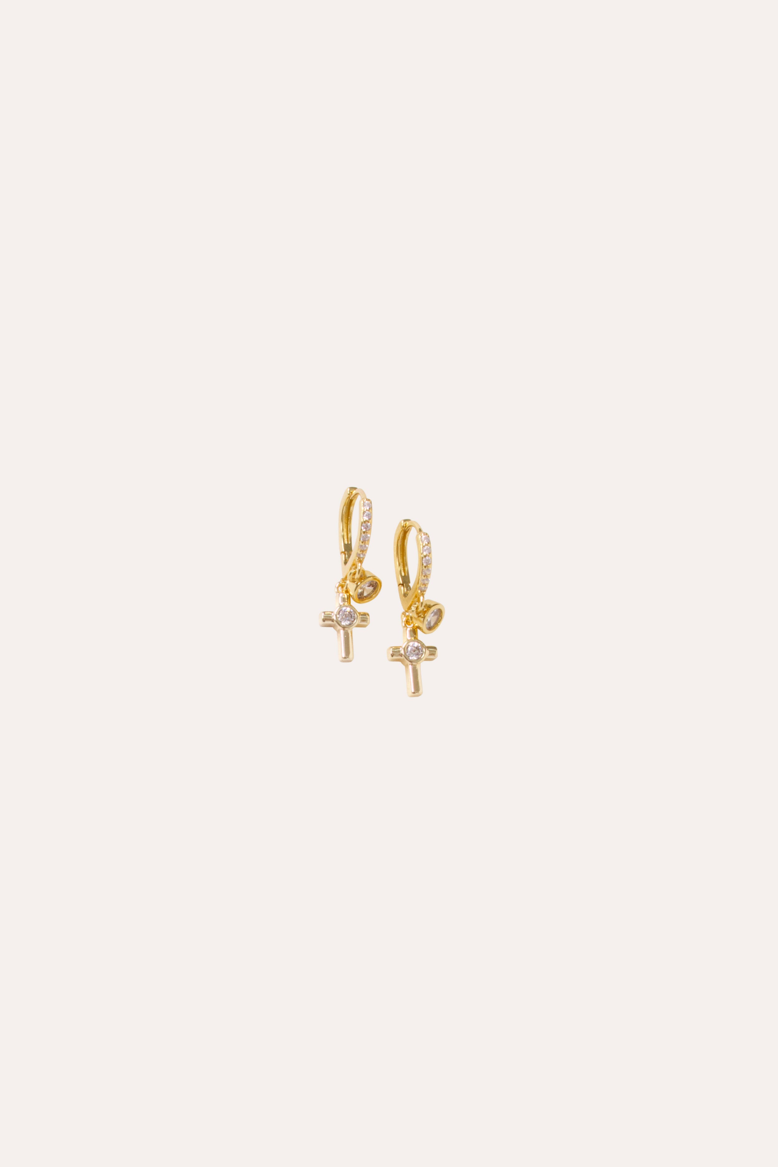 Gabbi Kelly Diamante Cross Earring